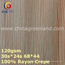 100%Rayon Crepe Woven Dyeing Fabric for Garment Textile (GLLML373)